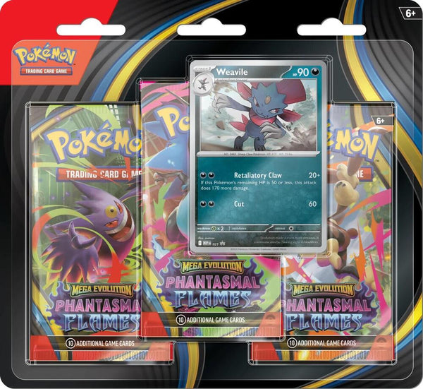 Pokemon Phantasmal Flames 3-Pack Blister - Weavile Edition