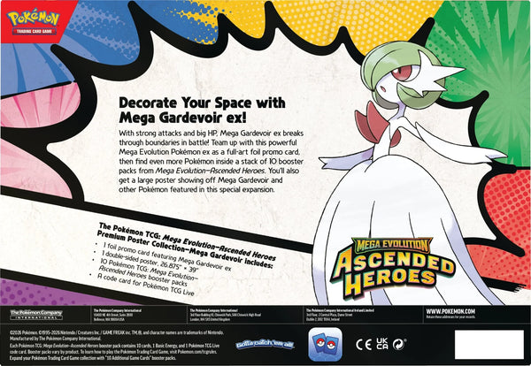 Pokemon Ascended Heroes Mega Gardevoir Ex Premium Poster Collection