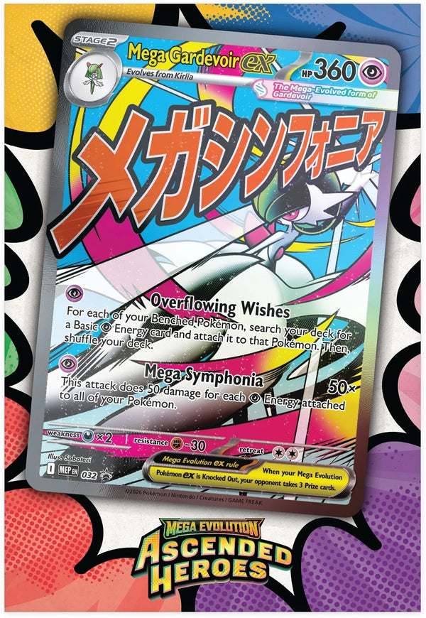 Pokemon Ascended Heroes Mega Gardevoir Ex Premium Poster Collection