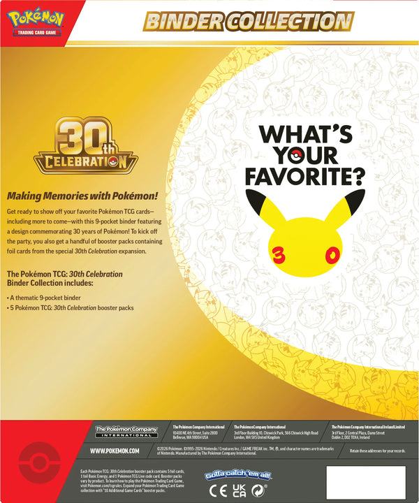 Pokemon 30th Celebration Binder Collection