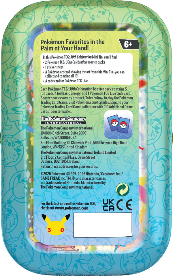 Pokemon 30th Celebration Mini Tin - Mew & Alolan Exeggutor